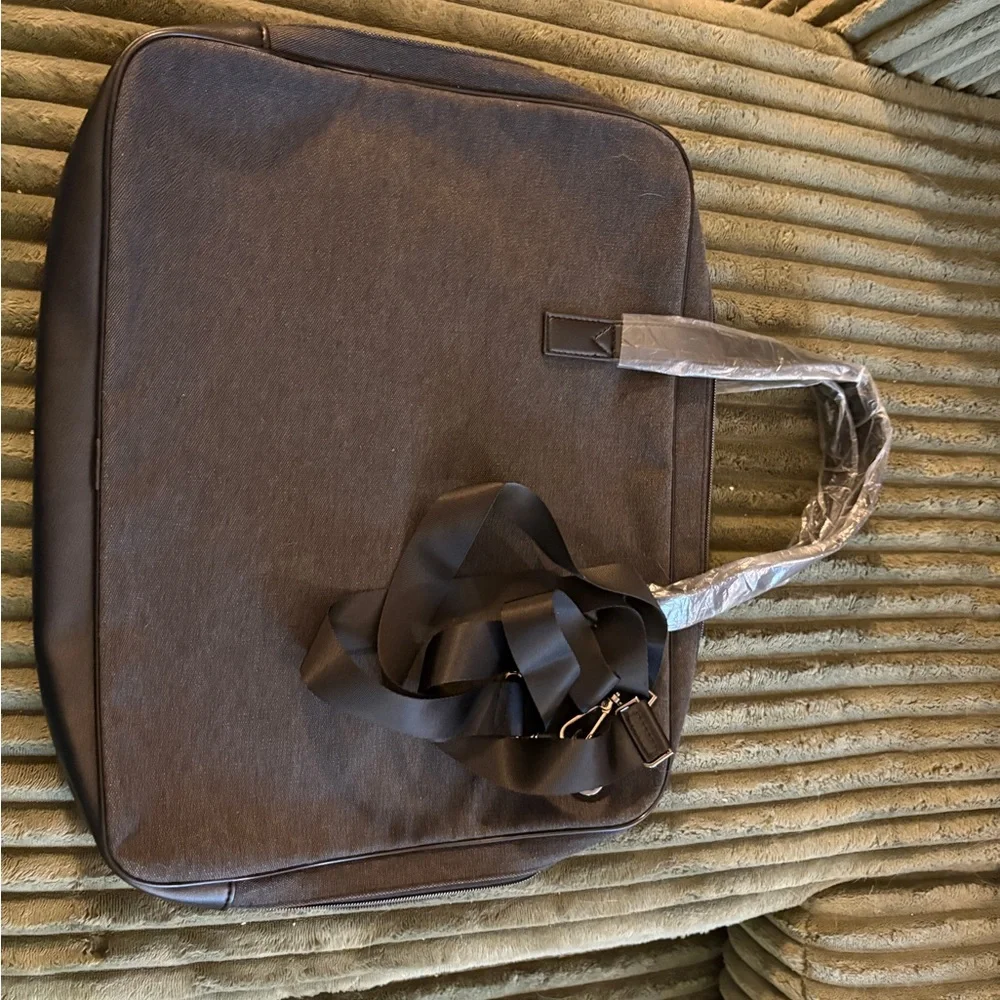 John Varvatos Charcoal Gray Men's Briefcase